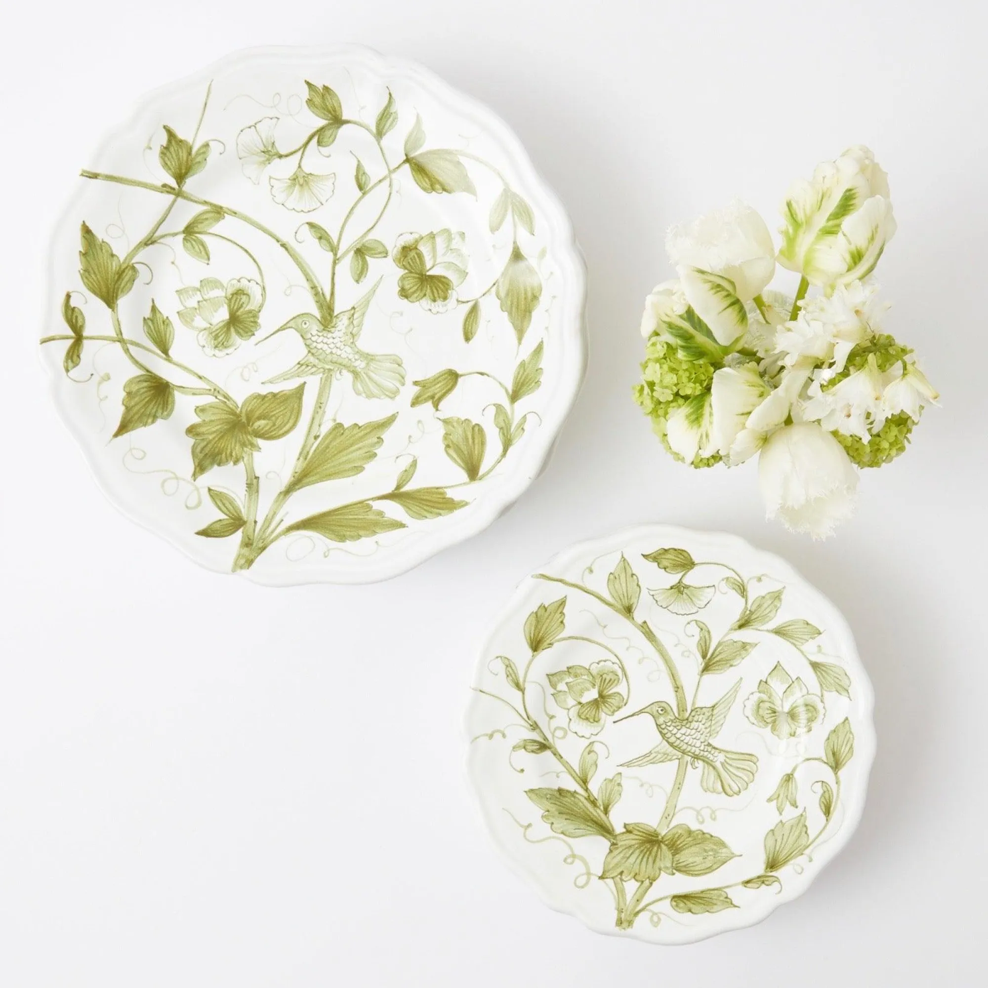 hand_painted_hummingbird__0.webp Online Hand Painted Hummingbird Starter Plate Starter Plates