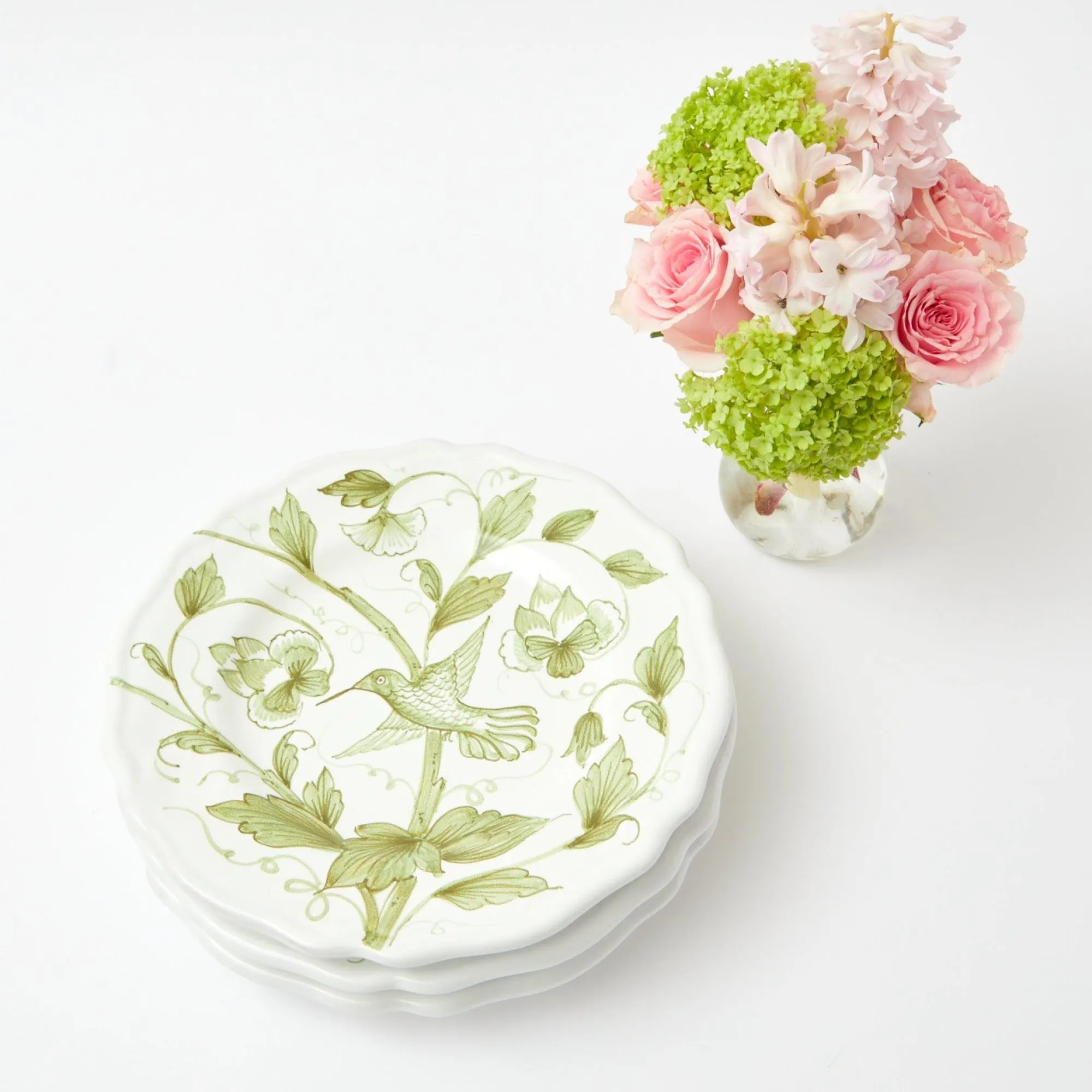 hand_painted_hummingbird__10.webp Online Hand Painted Hummingbird Starter Plate Starter Plates