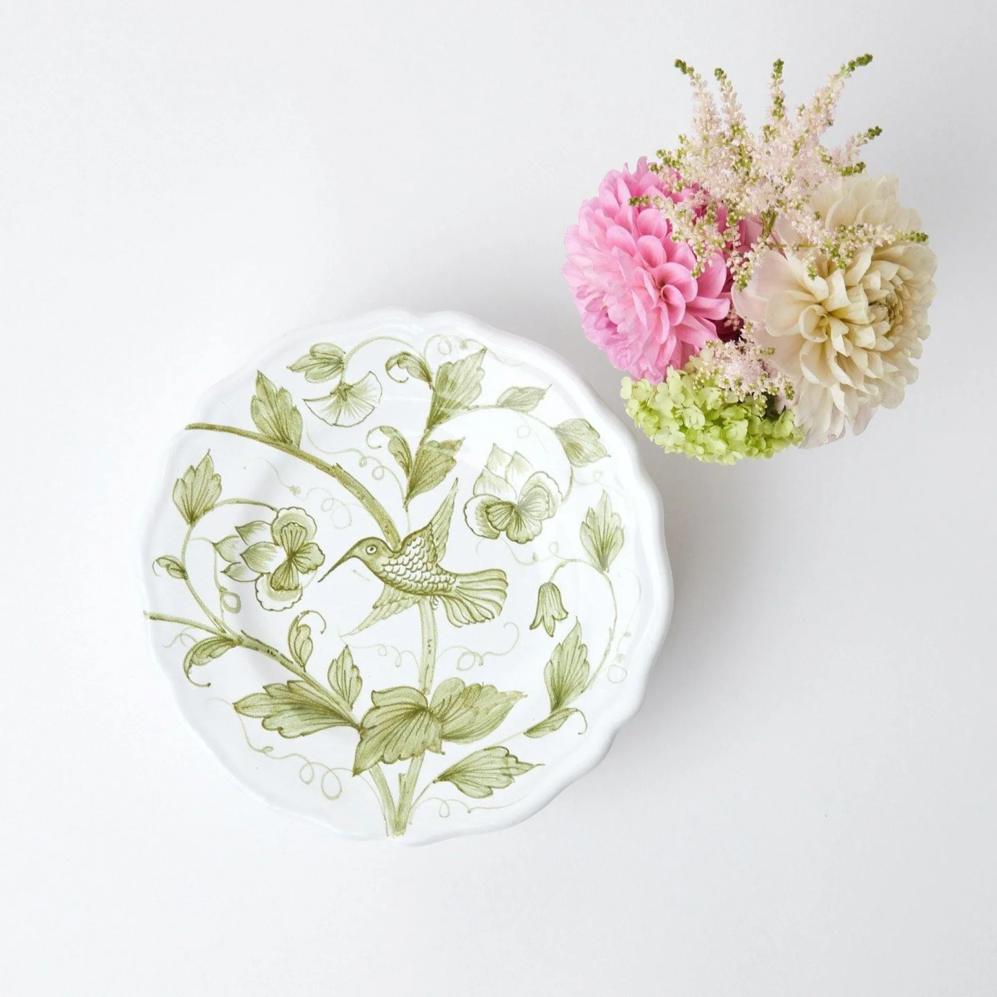 hand_painted_hummingbird__12.webp Online Hand Painted Hummingbird Starter Plate Starter Plates