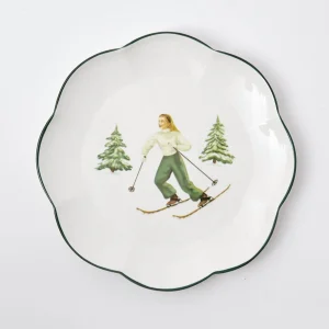 Fashion Heidi & Hans Skier Dinner Plate (Set Of 4) Crockery Sets