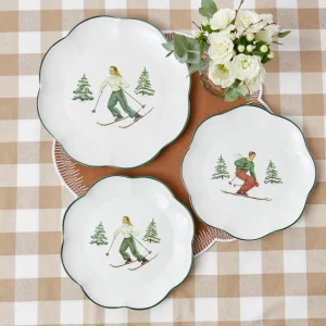 Best Heidi & Hans Skier Starter Plates (Set Of 4) Crockery Sets