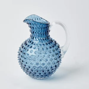 Shop Hobnail Navy Glasses & Jug Set Glassware Sets