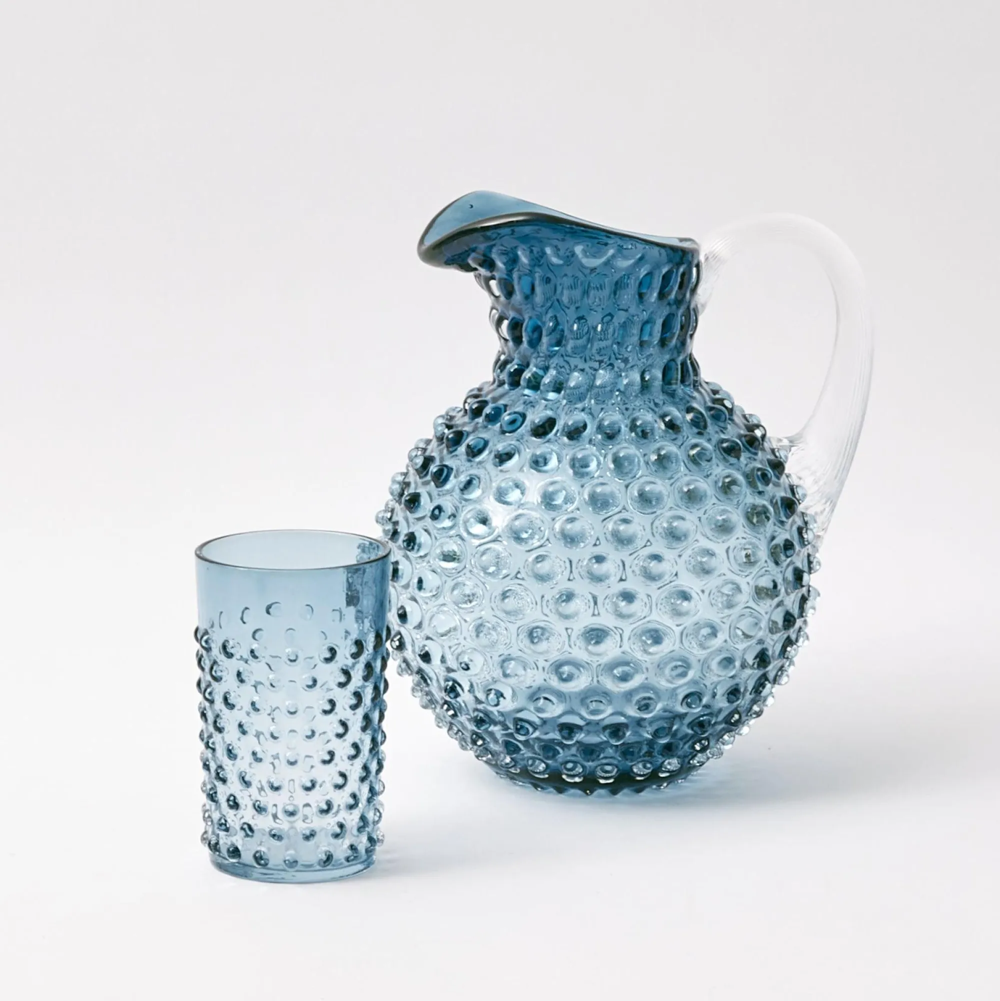 hobnail_navy_glasses_set__23.webp Store Hobnail Navy Glasses (Set Of 6) Glasses