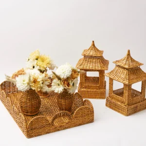 Outlet Honey Rattan Pagoda Lantern Pagodas & Lanterns