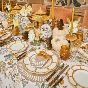 Outlet Honey Rattan Pagoda Lantern Candle Holders