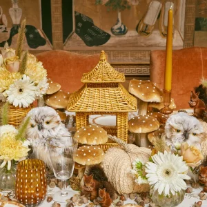 Store Honey Rattan Pagoda Lantern Rattan Tableware