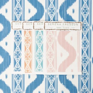 Hot Ikat Stripe Fabric Serena Fresson Fabrics