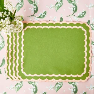 Flash Sale Isla Green & Pink Placemats & Napkins (Set Of 4) Table Linen Sets
