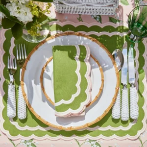 Flash Sale Isla Green & Pink Placemats & Napkins (Set Of 4) Table Linen Sets