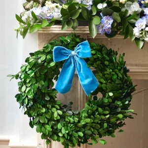 Flash Sale Large Blue Velvet Bow Napkin Rings, Bows & Wreaths