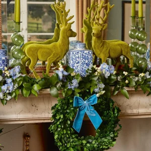 Flash Sale Large Blue Velvet Bow Napkin Rings, Bows & Wreaths