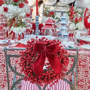 Online Large Ruby Red Velvet Bow Napkin Rings, Bows & Wreaths