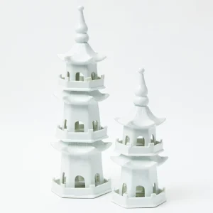 Clearance Large White Porcelain Pagoda Pagodas & Lanterns