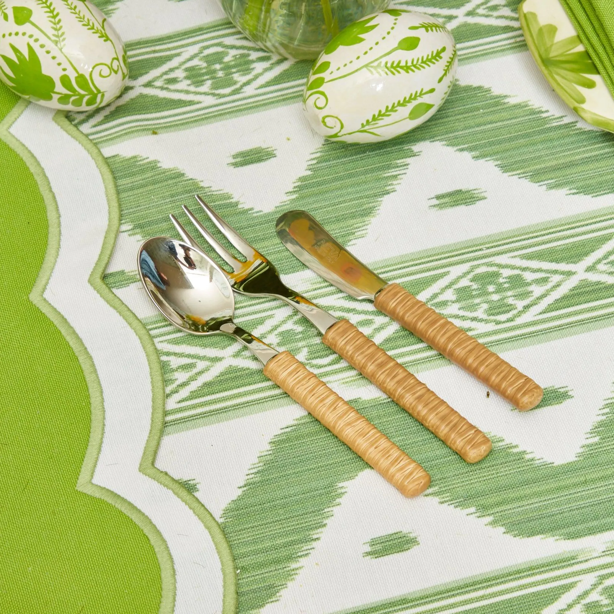 light_brown_rattan_effect_2.webp Cheap Light Brown Rattan Effect Childrens Cutlery (3 Piece) Cutlery Sets