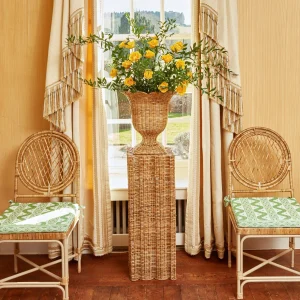 New Liliana Scalloped Rattan Pedestal And Urn Rattan Furniture