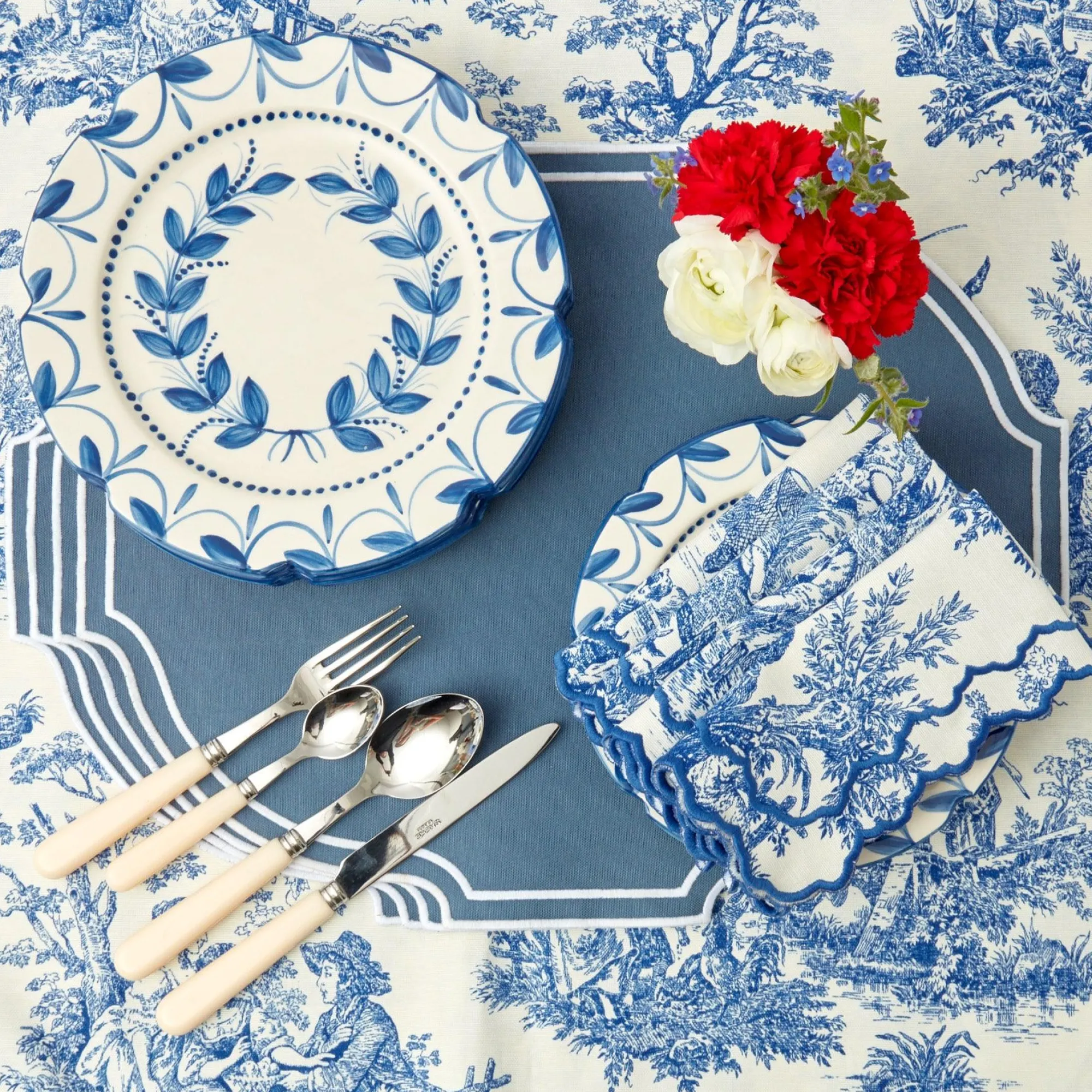 lilibet_toile_napkins_set_12.webp Store Lilibet Toile Napkins (Set Of 4) Napkins