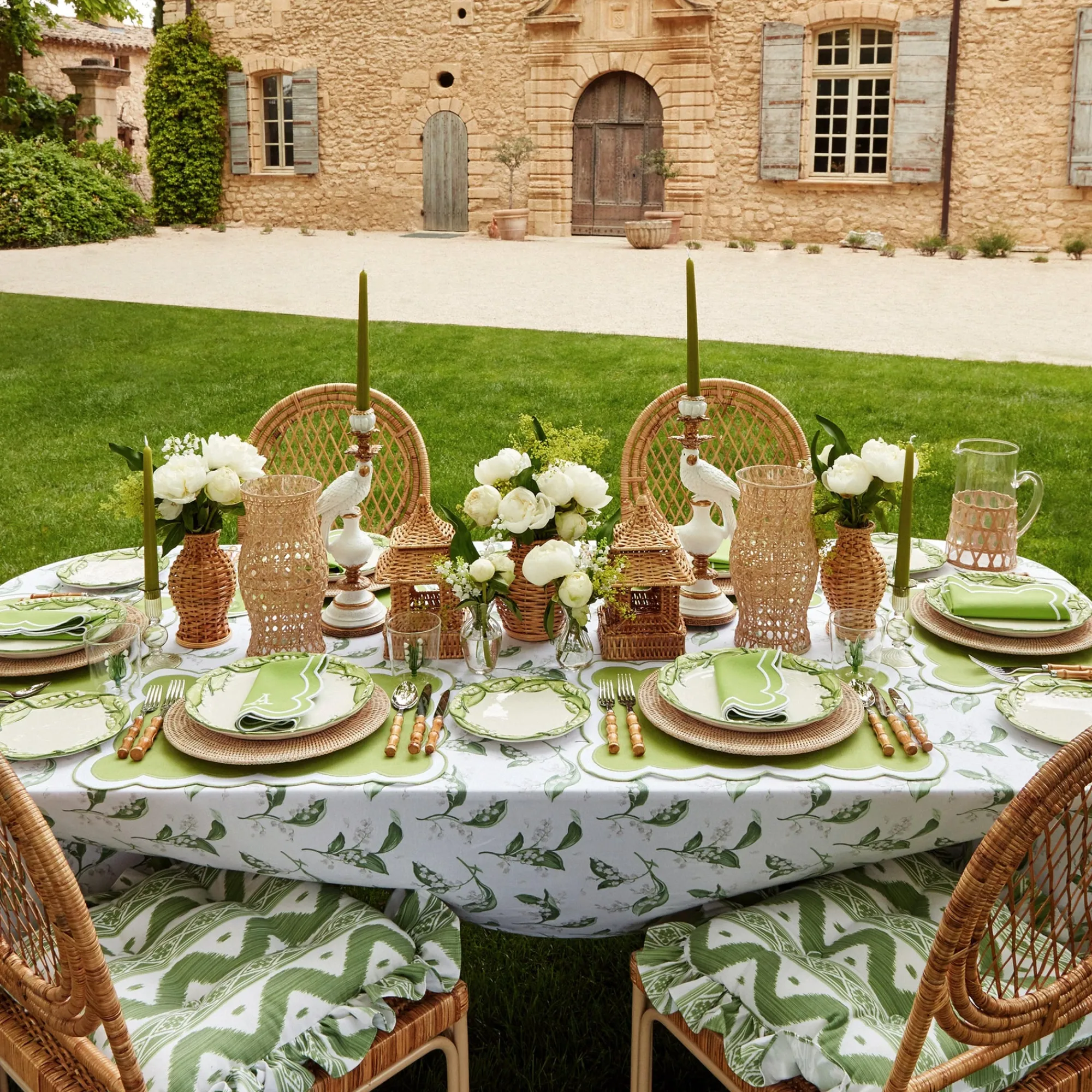 lily_of_the_valley__seren_6.webp Hot Lily Of The Valley & Serena Green Applique Linen Set Table Linen Sets