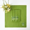 Shop Lily Of The Valley Green Linen Napkins (Set Of 4) Napkins