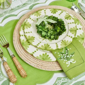 Shop Lily Of The Valley Green Linen Napkins (Set Of 4) Napkins