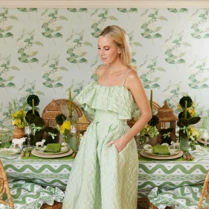 Shop Lily Of The Valley Green Linen Napkins (Set Of 4) Napkins