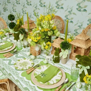 Shop Lily Of The Valley Green Linen Napkins (Set Of 4) Napkins