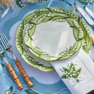 Online Lily Of The Valley White Linen Napkins (Set Of 4) Napkins