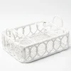 Flash Sale Lorenzo White Rattan Drinks Tray Rattan Tableware