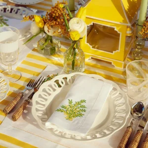 Discount Mimosa White Linen Napkins (Set Of 4) Napkins