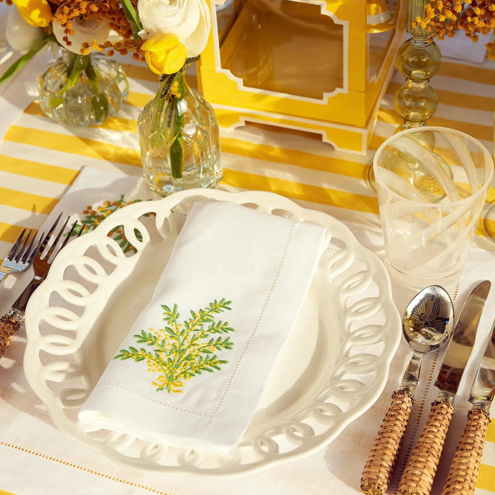 mimosa_white_linen_placem_17.webp New Mimosa White Linen Placemats & Napkins (Set Of 4) Table Linen Sets