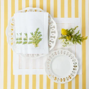 Cheap Mimosa White Linen Placemats (Set Of 4) Placemats