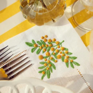 Cheap Mimosa White Linen Placemats (Set Of 4) Placemats