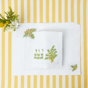 Cheap Mimosa White Linen Placemats (Set Of 4) Placemats