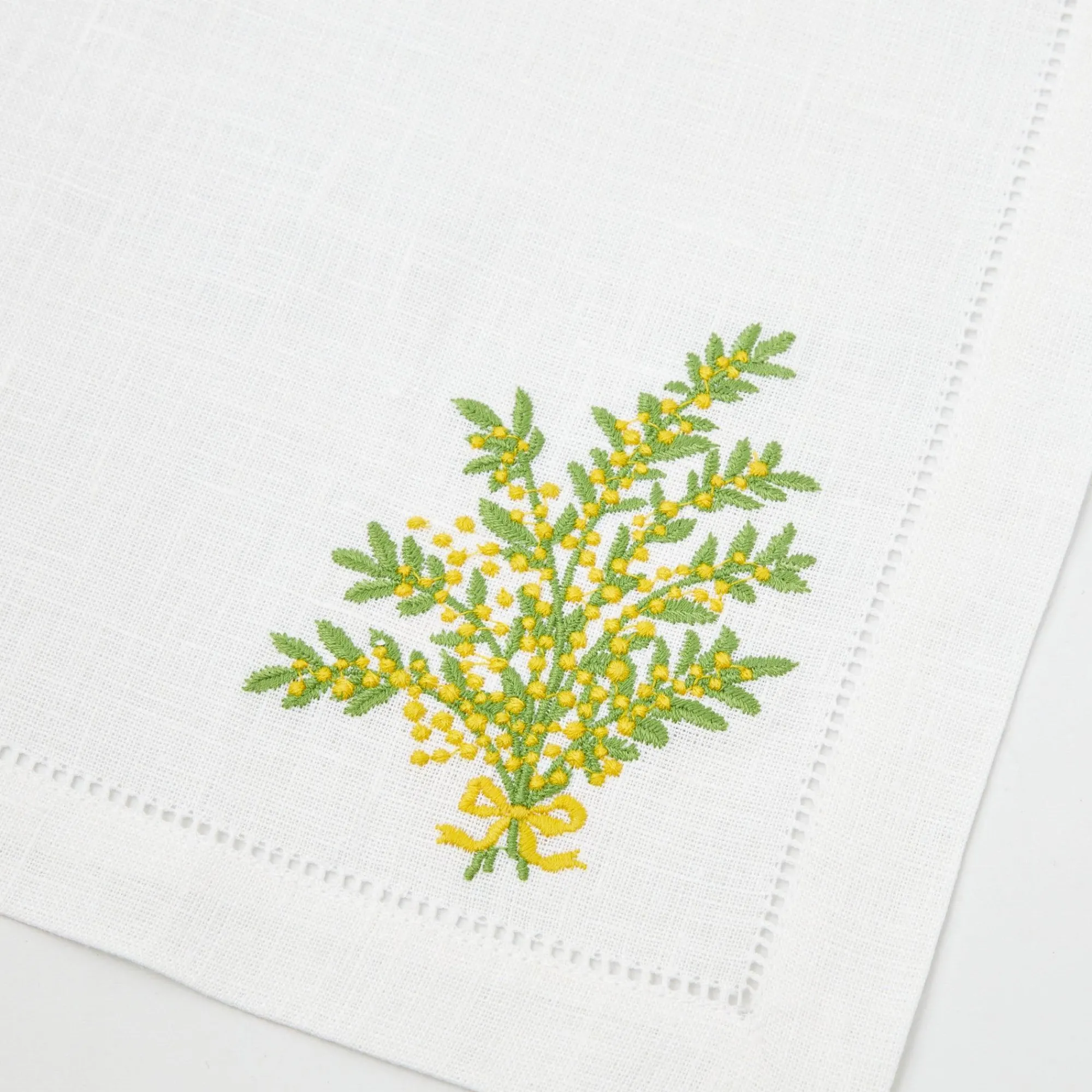 mimosa_white_linen_placem_8.webp New Mimosa White Linen Placemats & Napkins (Set Of 4) Table Linen Sets