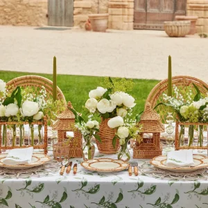 Cheap Mini Natural Rattan Pagoda Lanterns (Pair) Rattan Tableware