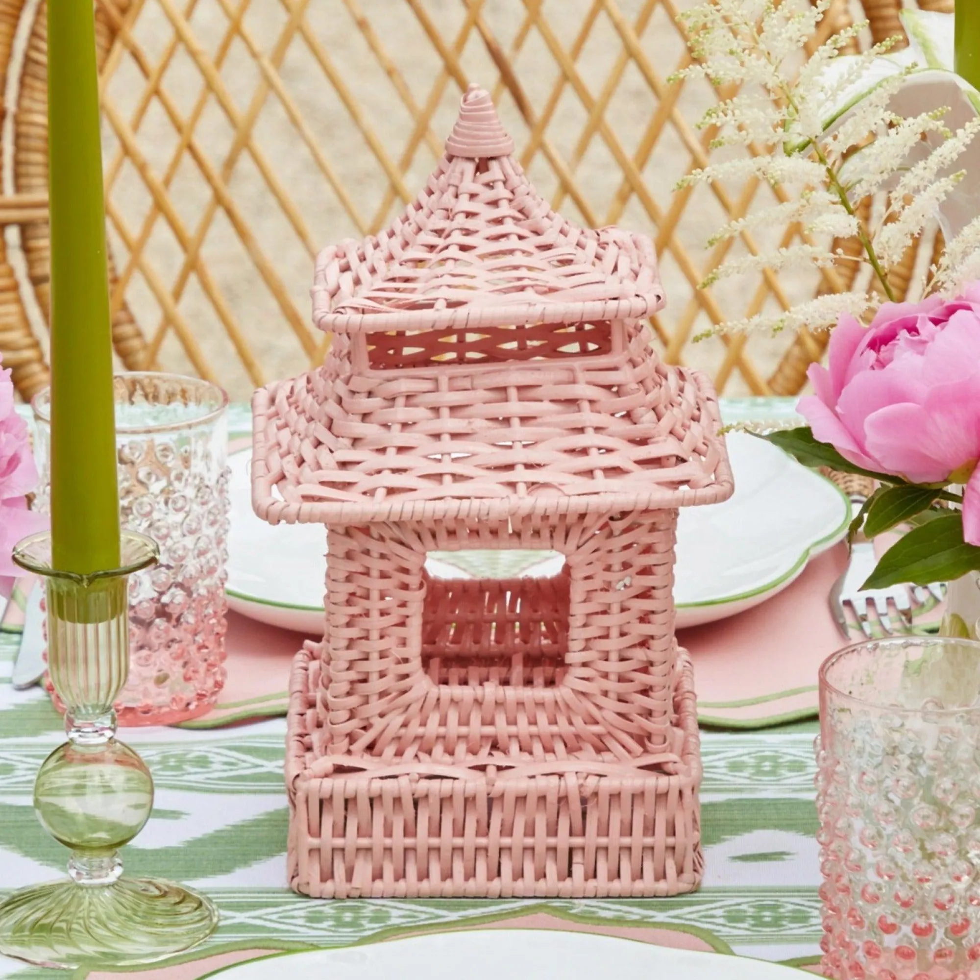mini_pink_rattan_pagoda_l_1-1.webp Clearance Mini Pink Rattan Pagoda Lanterns (Pair) Pagodas & Lanterns