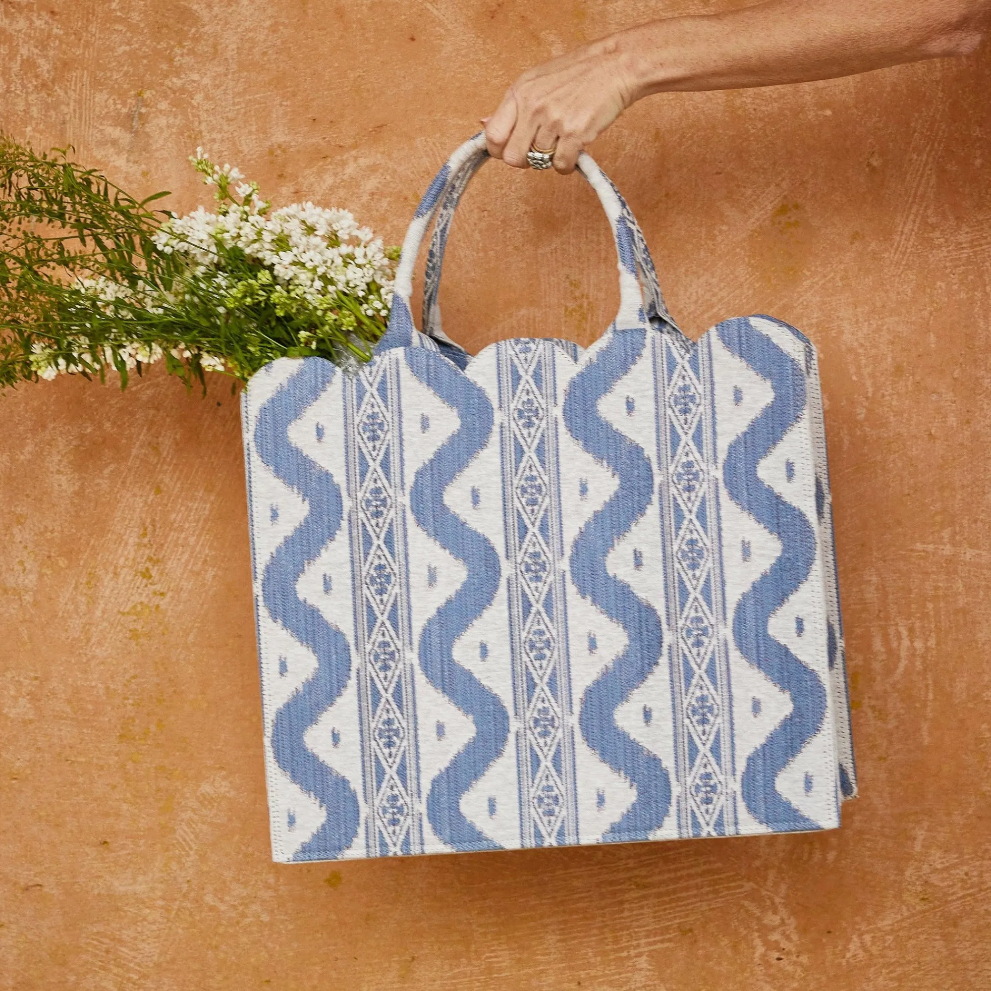 mrs_alice_tote_bag_blue_i_2.webp Best Tote Bag (Blue Ikat) Women Mrs. Alice Tote Bags