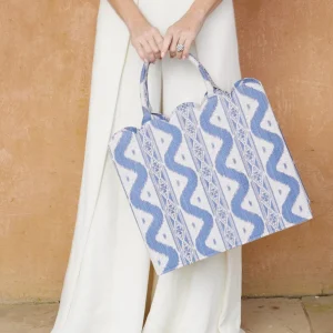 Best Tote Bag (Blue Ikat) Women Mrs. Alice Tote Bags
