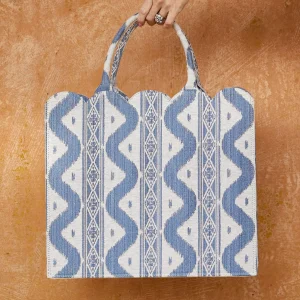 Best Tote Bag (Blue Ikat) Women Mrs. Alice Tote Bags