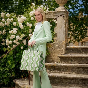 Sale Tote Bag (Green Ikat) Women Mrs. Alice Tote Bags