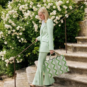 Sale Tote Bag (Green Ikat) Women Mrs. Alice Tote Bags