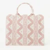 Fashion Tote Bag (Pink Ikat) Women Mrs. Alice Tote Bags