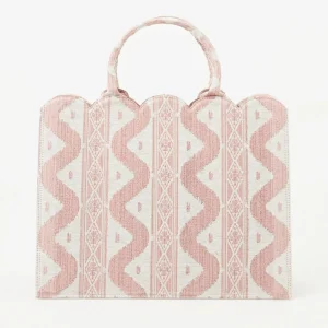 Fashion Tote Bag (Pink Ikat) Women Mrs. Alice Tote Bags