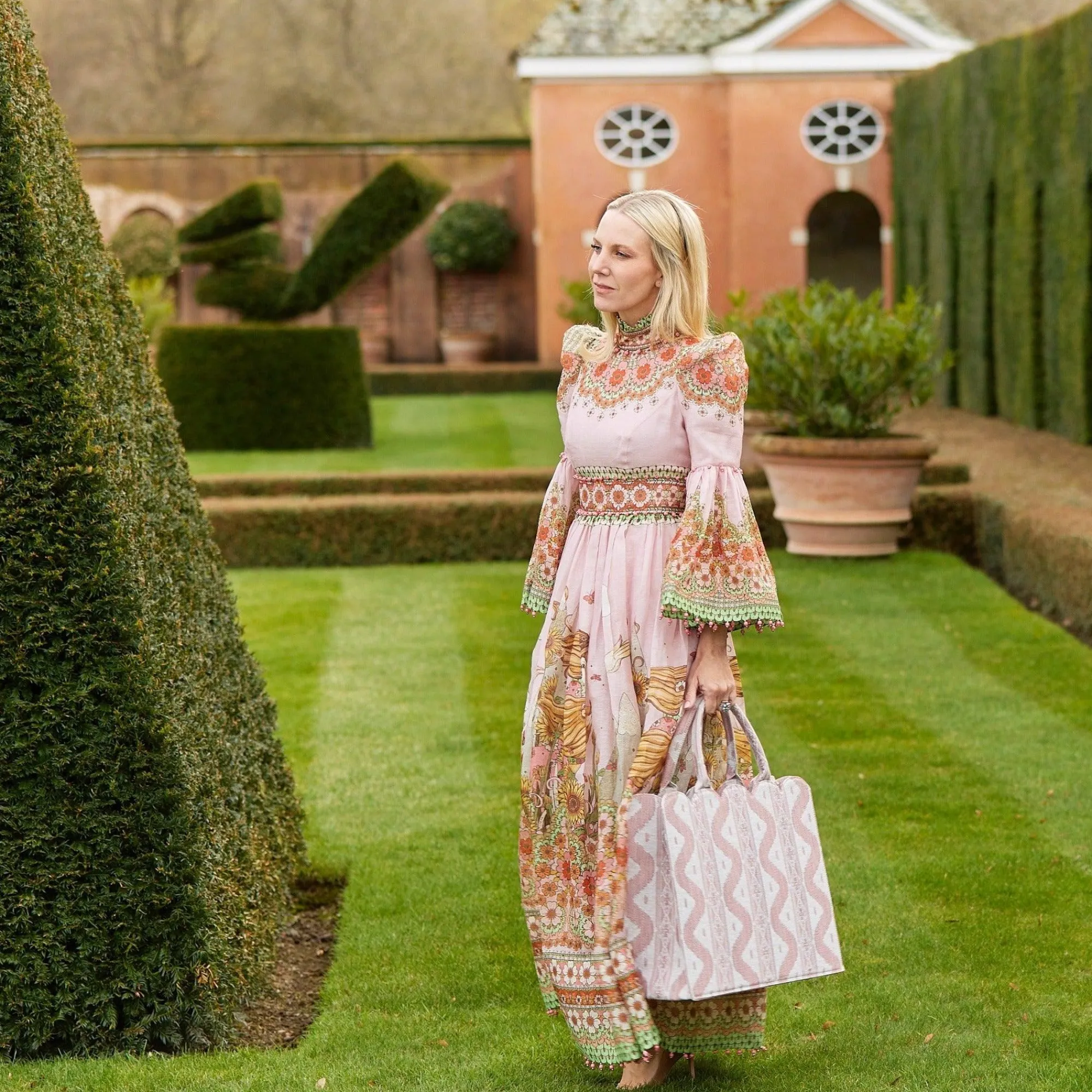 mrs_alice_tote_bag_pink_i_10.webp Fashion Tote Bag (Pink Ikat) Women Mrs. Alice Tote Bags