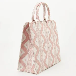Fashion Tote Bag (Pink Ikat) Women Mrs. Alice Tote Bags