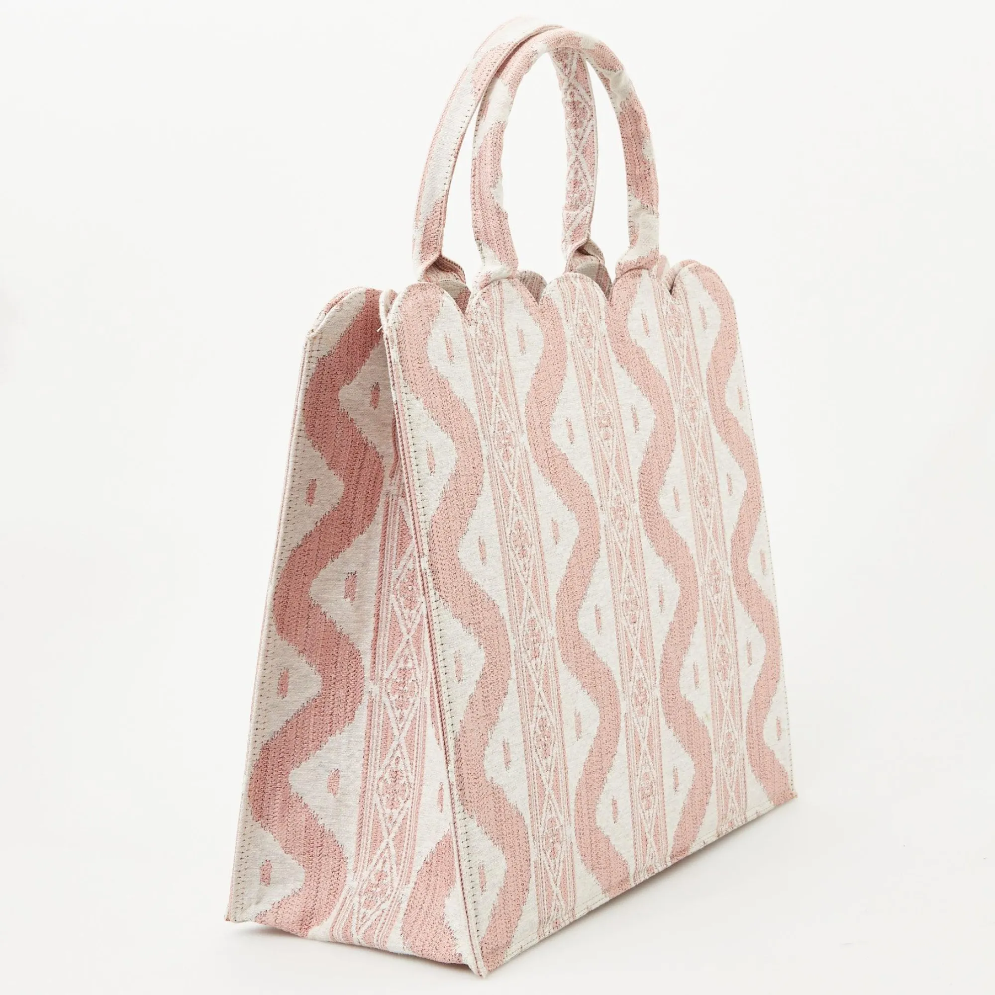 mrs_alice_tote_bag_pink_i_3.webp Fashion Tote Bag (Pink Ikat) Women Mrs. Alice Tote Bags