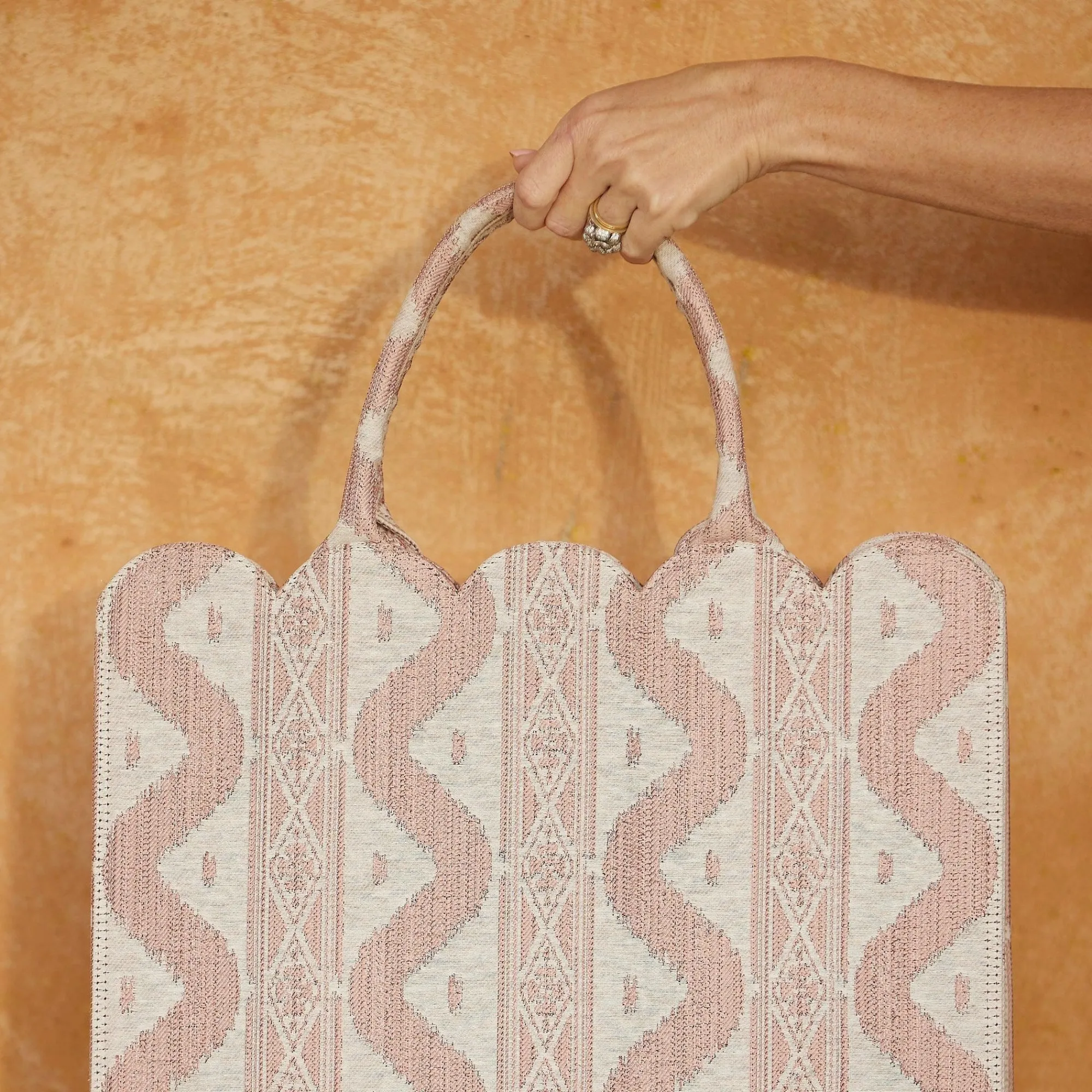 mrs_alice_tote_bag_pink_i_4.webp Fashion Tote Bag (Pink Ikat) Women Mrs. Alice Tote Bags