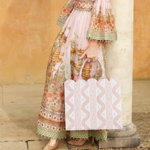 Fashion Tote Bag (Pink Ikat) Women Mrs. Alice Tote Bags