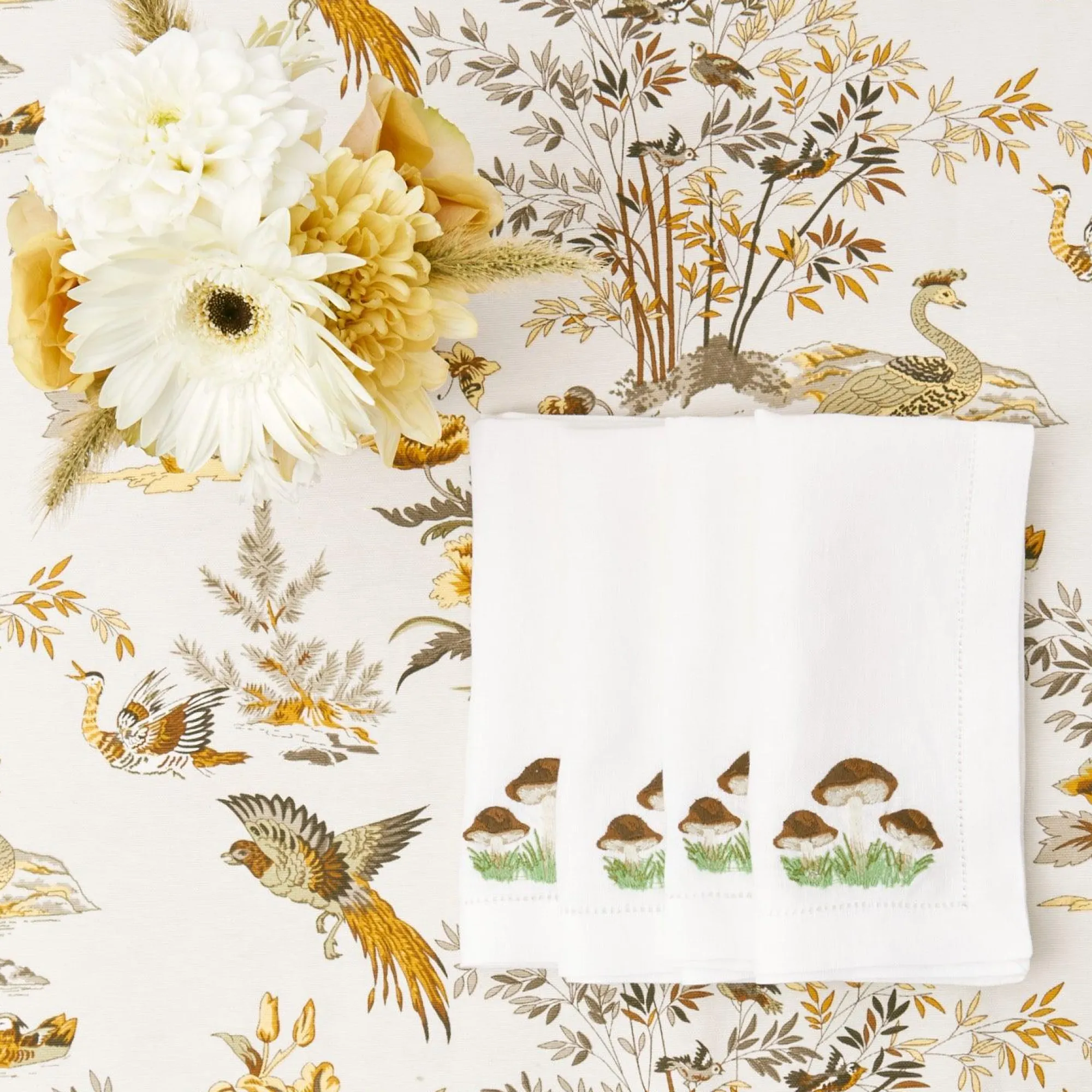 mushroom_white_linen_napk_1.webp Best Mushroom White Linen Napkins (Set Of 4) Napkins
