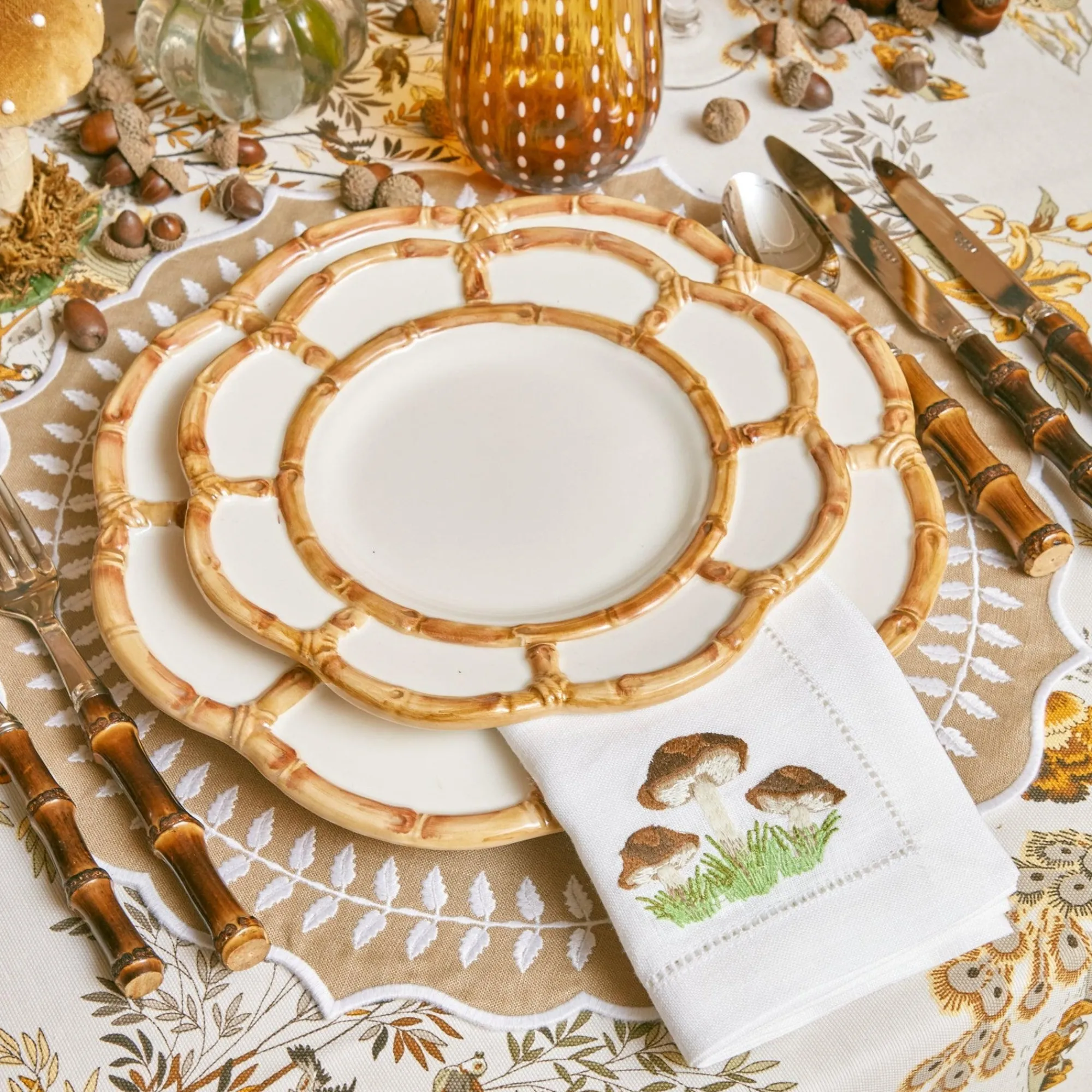 mushroom_white_linen_napk_2.webp Best Mushroom White Linen Napkins (Set Of 4) Napkins