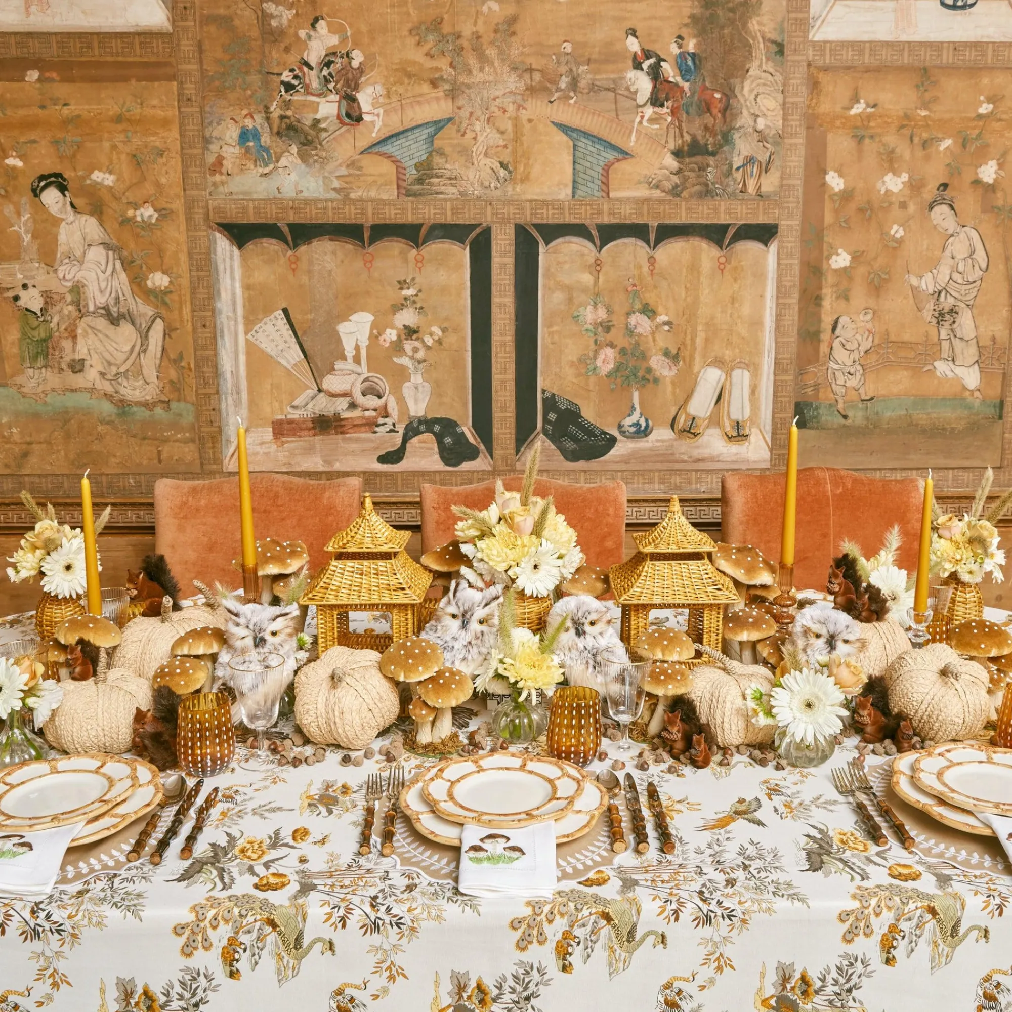 mushroom_white_linen_napk_7.webp Best Mushroom White Linen Napkins (Set Of 4) Napkins